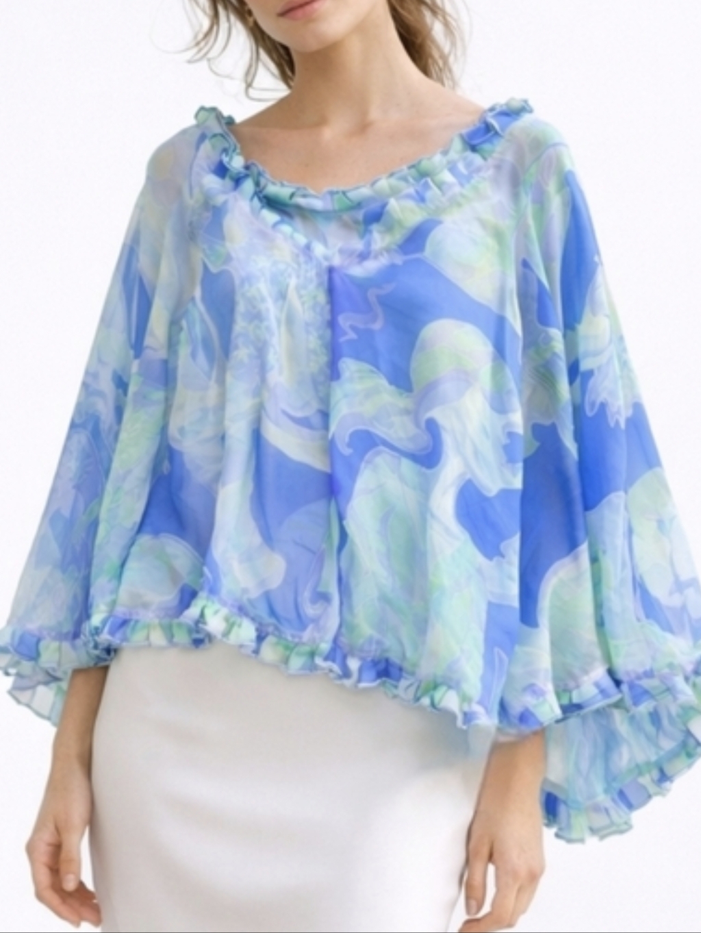 Mustique Silk Tunic Poncho Os Of Pink House Mustique Rare